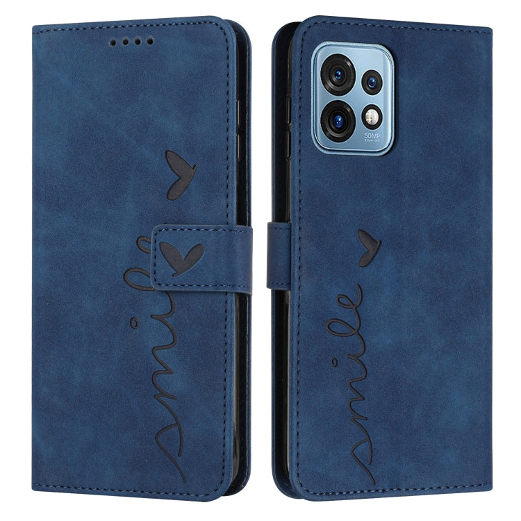 For Motorola Moto X40/X40 Pro/Edge+ 2023 Skin Feel Heart Embossed Leather Phone Case