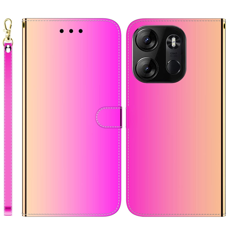 For Tecno Spark Go 2023 / Pop 7 Pro Imitated Mirror Surface Horizontal Flip Leather Phone Case