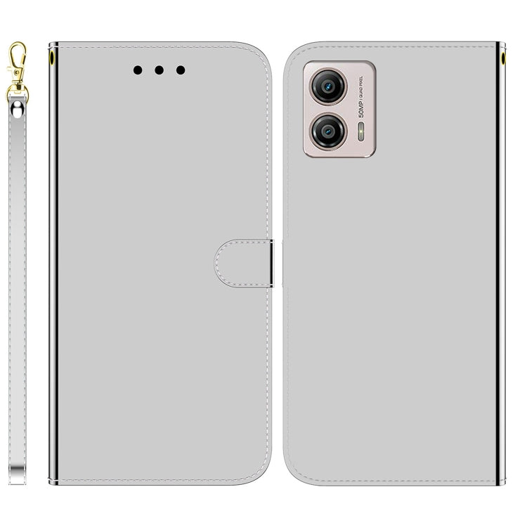 For Motorola Moto G13 / G23 / G53 Imitated Mirror Surface Horizontal Flip Leather Phone Case