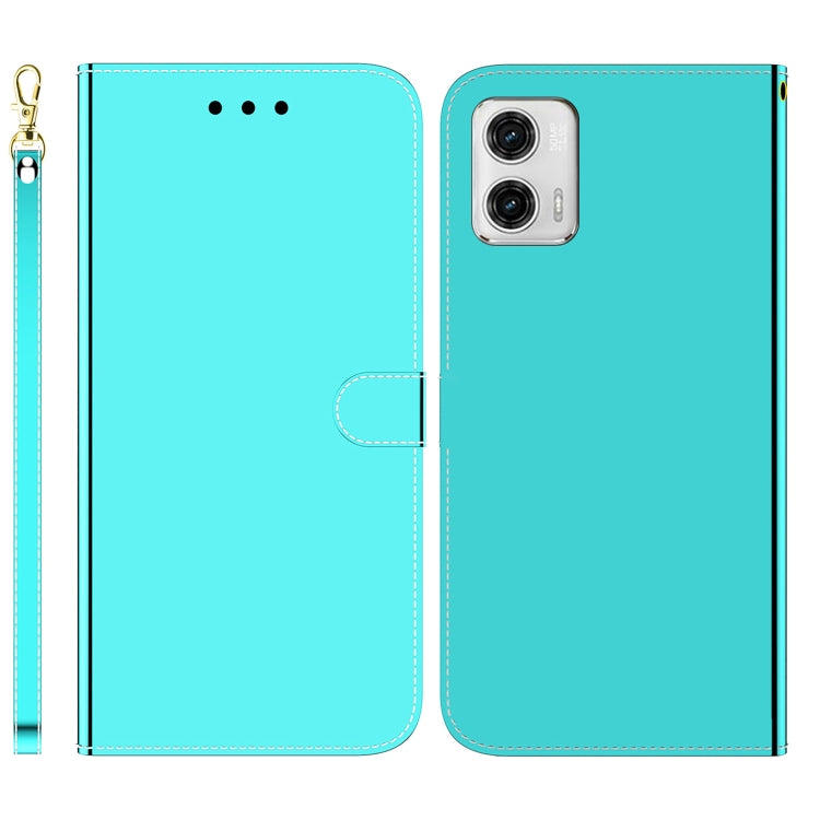 For Motorola Moto G73 Imitated Mirror Surface Horizontal Flip Leather Phone Case