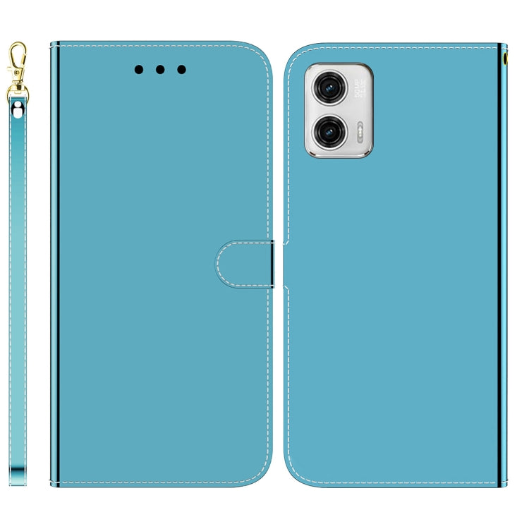 For Motorola Moto G73 Imitated Mirror Surface Horizontal Flip Leather Phone Case