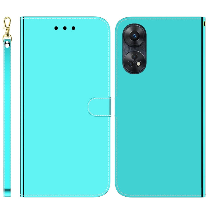 For OPPO Reno8 T 4G Imitated Mirror Surface Horizontal Flip Leather Phone Case