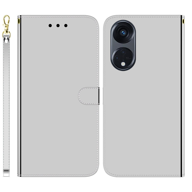 For OPPO Reno8 T 5G / A1 Pro 5G Imitated Mirror Surface Horizontal Flip Leather Phone Case