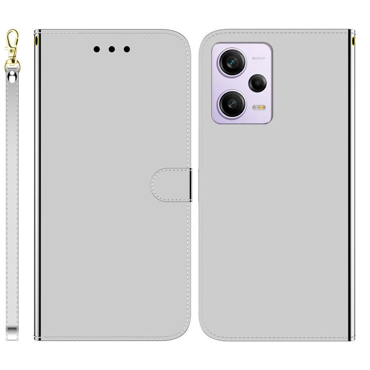 For Xiaomi Redmi Note 12 Pro 5G Imitated Mirror Surface Horizontal Flip Leather Phone Case