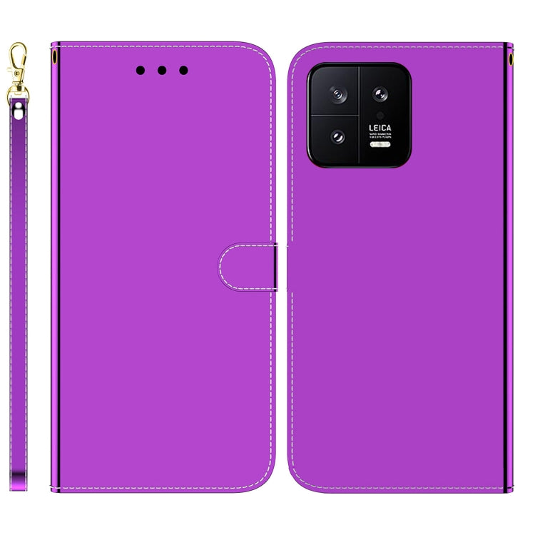 For Xiaomi 13 5G Imitated Mirror Surface Horizontal Flip Leather Phone Case