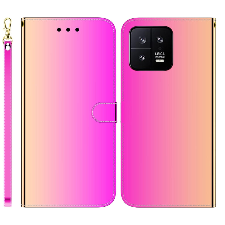 For Xiaomi 13 5G Imitated Mirror Surface Horizontal Flip Leather Phone Case