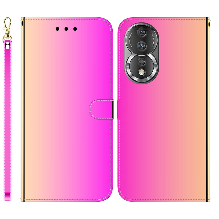 For Honor 80 Imitated Mirror Surface Horizontal Flip Leather Phone Case