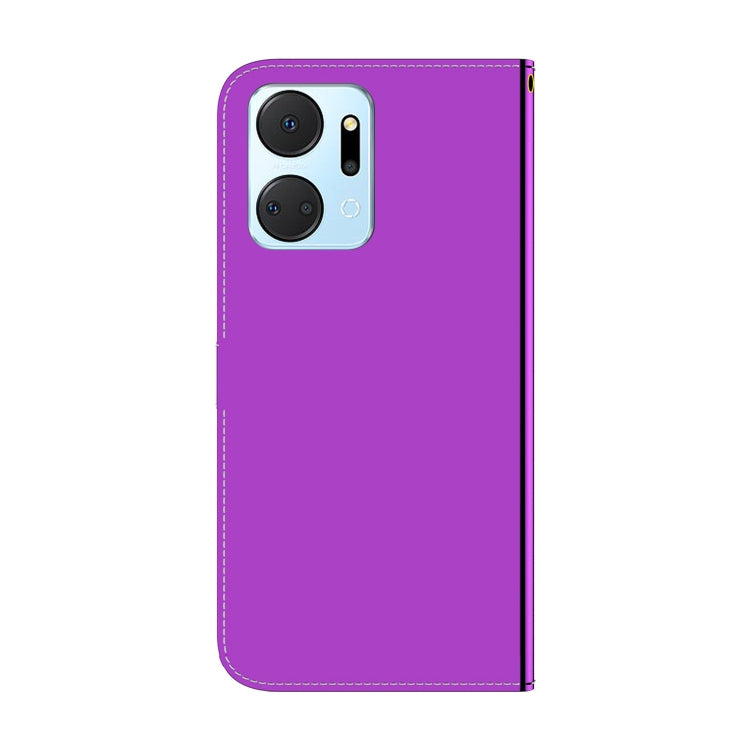 For Honor X7A Imitated Mirror Surface Horizontal Flip Leather Phone Case
