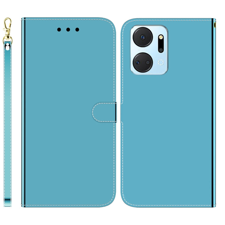For Honor X7A Imitated Mirror Surface Horizontal Flip Leather Phone Case