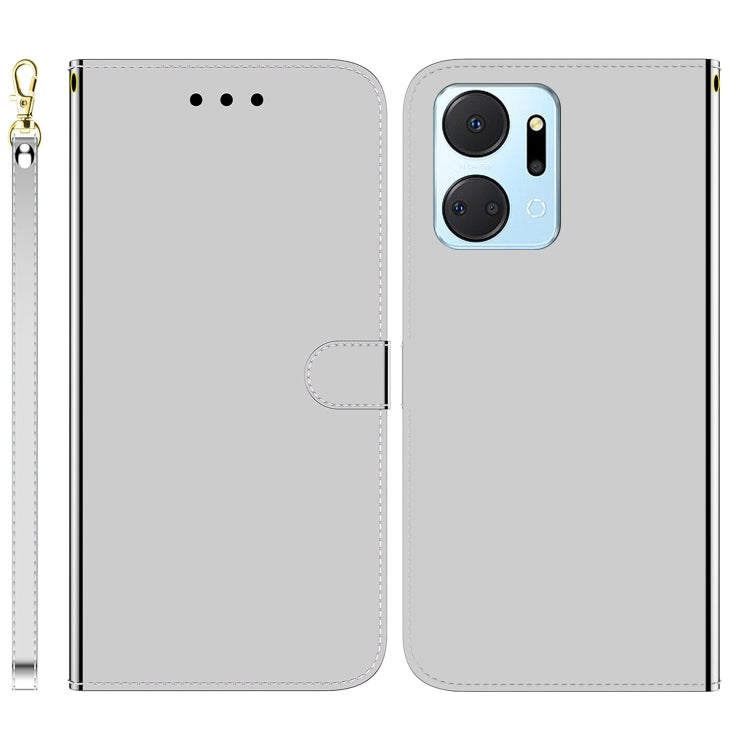 For Honor X7A Imitated Mirror Surface Horizontal Flip Leather Phone Case
