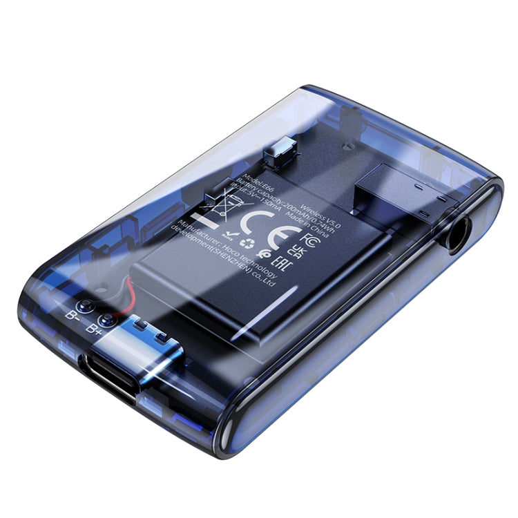 hoco E66 Transparent Explorer Edition Car AUX Bluetooth Receiver