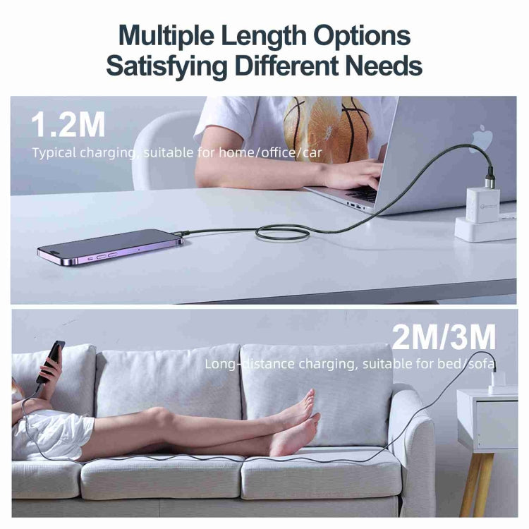 JOYROOM S-UL012A10 Extraordinary Series 2.4A USB-A to 8 Pin Fast Charging Data Cable, Cable Length:2m
