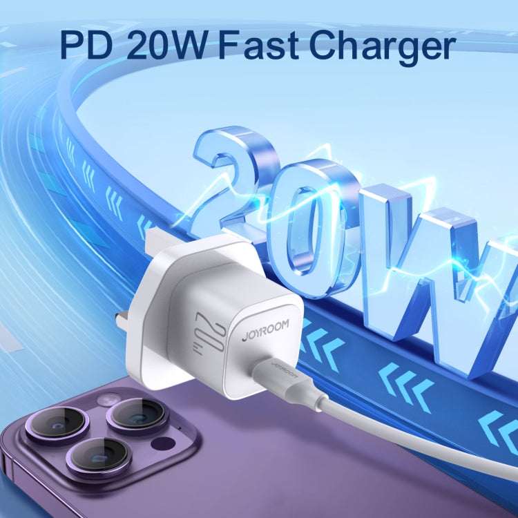 JOYROOM JR-TCF02 PD Type-C 20W Mini Charger, Plug:UK Plug