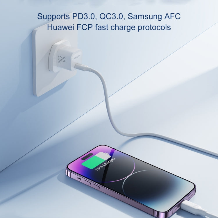 JOYROOM JR-TCF02 PD Type-C 20W Mini Charger, Plug:UK Plug