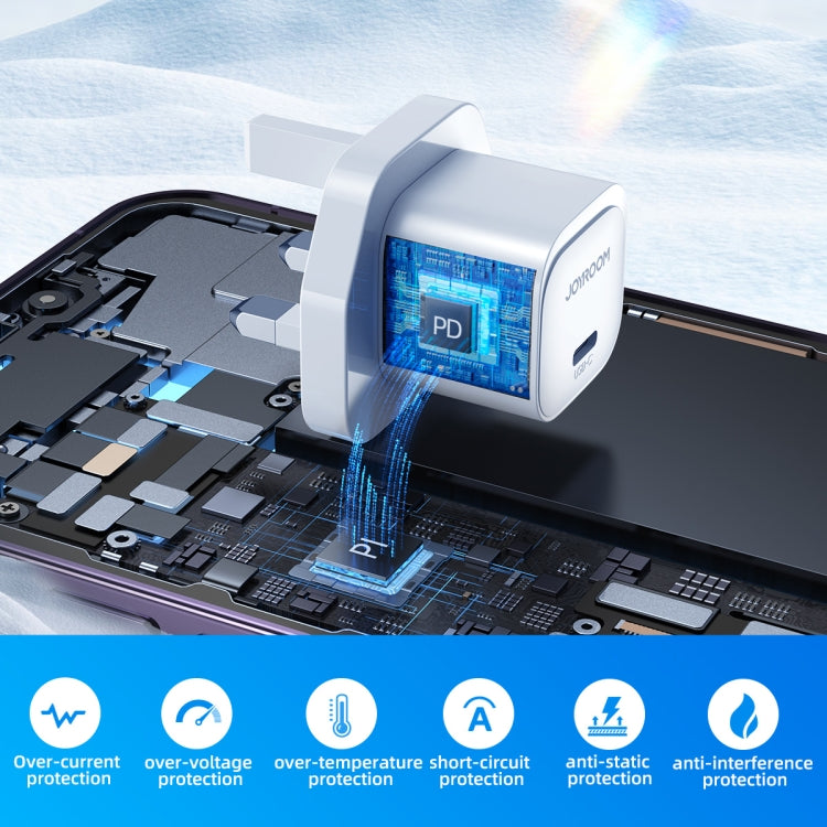 JOYROOM JR-TCF02 PD Type-C 20W Mini Charger, Plug:UK Plug