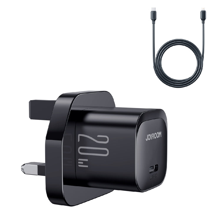 JOYROOM JR-TCF02 PD Type-C 20W Mini Charger with 1m Type-C to 8Pin Cable, Plug:UK Plug