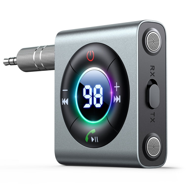 JOYROOM JR-CB2 2 in 1 Bluetooth 5.3 Car Wireless FM Transmitter Receiver(Dark Grey)