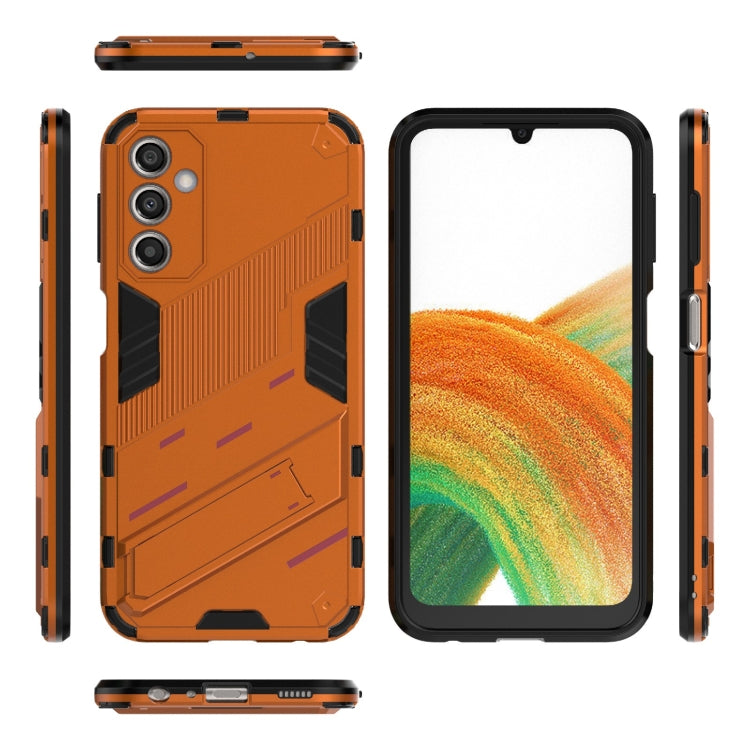 For Samsung Galaxy A24 5G / A24 4G Punk Armor 2 in 1 PC + TPU Shockproof Phone Case with Invisible Holder