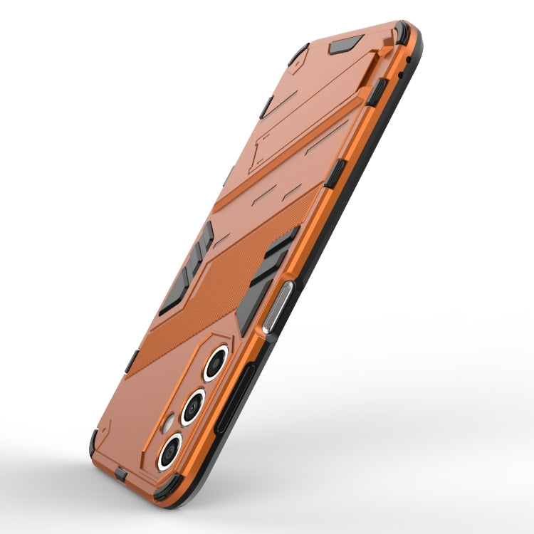 For Samsung Galaxy A24 5G / A24 4G Punk Armor 2 in 1 PC + TPU Shockproof Phone Case with Invisible Holder