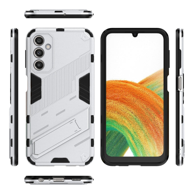 For Samsung Galaxy A24 5G / A24 4G Punk Armor 2 in 1 PC + TPU Shockproof Phone Case with Invisible Holder