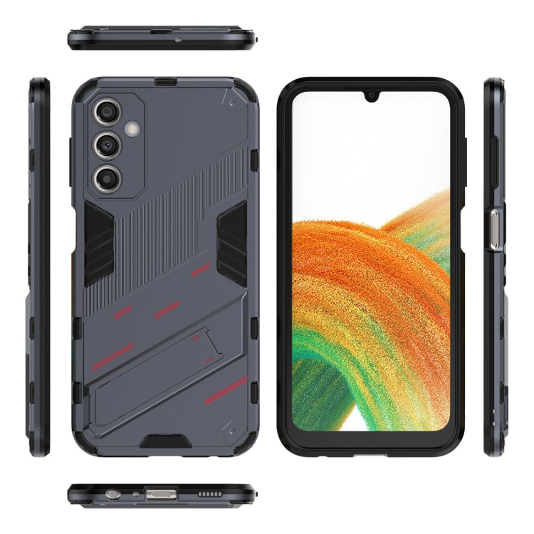 For Samsung Galaxy A24 5G / A24 4G Punk Armor 2 in 1 PC + TPU Shockproof Phone Case with Invisible Holder