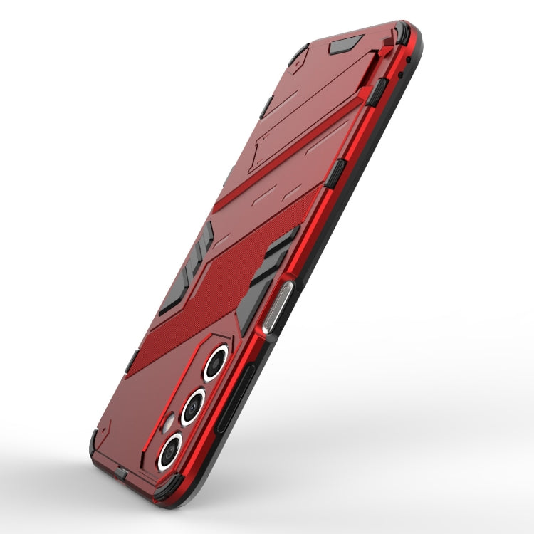 For Samsung Galaxy A24 5G / A24 4G Punk Armor 2 in 1 PC + TPU Shockproof Phone Case with Invisible Holder