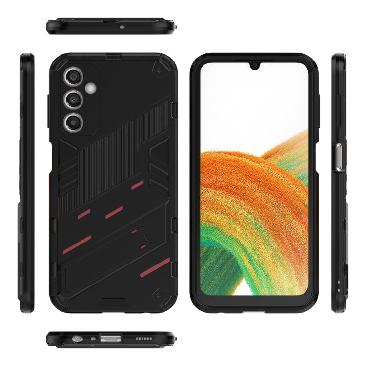 For Samsung Galaxy A24 5G / A24 4G Punk Armor 2 in 1 PC + TPU Shockproof Phone Case with Invisible Holder
