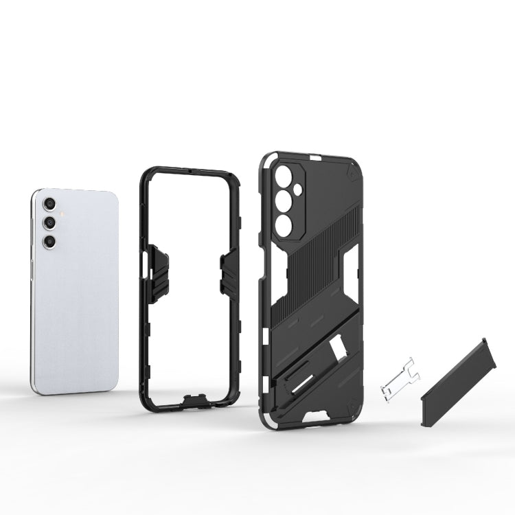 For Samsung Galaxy A24 5G / A24 4G Punk Armor 2 in 1 PC + TPU Shockproof Phone Case with Invisible Holder