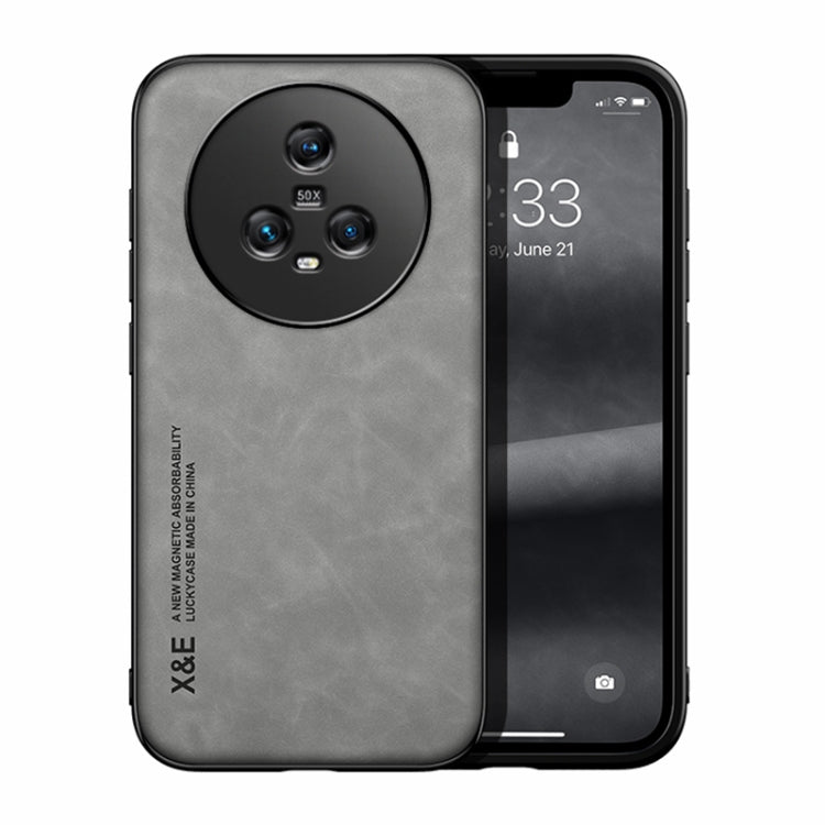 For Honor Magic5 / Magic5 Pro Lamba Skin Feel Magnetic Leather Phone Case