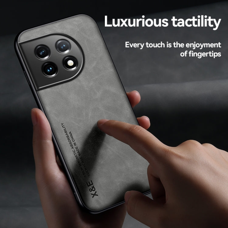 For OnePlus Ace 2 Lamba Skin Feel Magnetic Leather Phone Case
