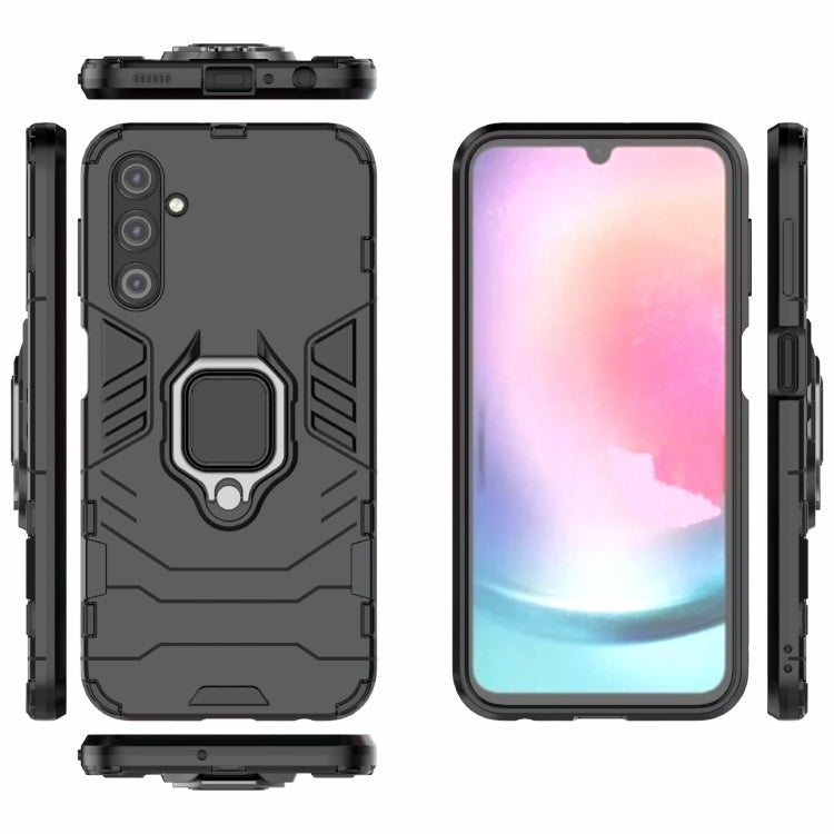 For Samsung Galaxy A24 5G / A24 4G PC + TPU Shockproof Protective Phone Case with Magnetic Ring Holder
