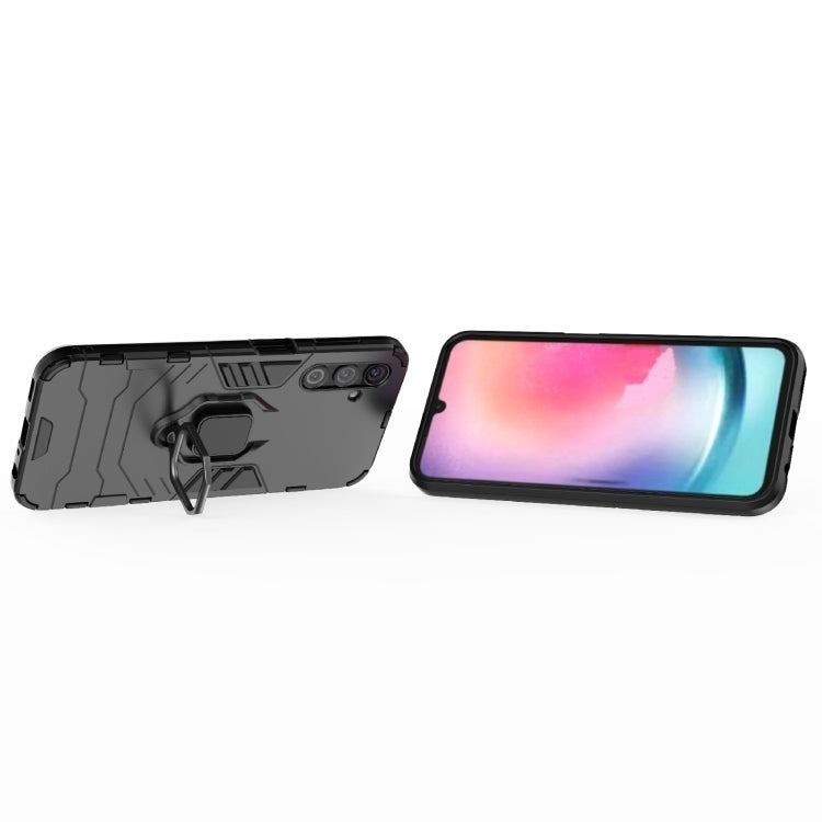 For Samsung Galaxy A24 5G / A24 4G PC + TPU Shockproof Protective Phone Case with Magnetic Ring Holder
