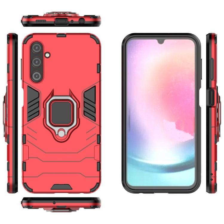 For Samsung Galaxy A24 5G / A24 4G PC + TPU Shockproof Protective Phone Case with Magnetic Ring Holder