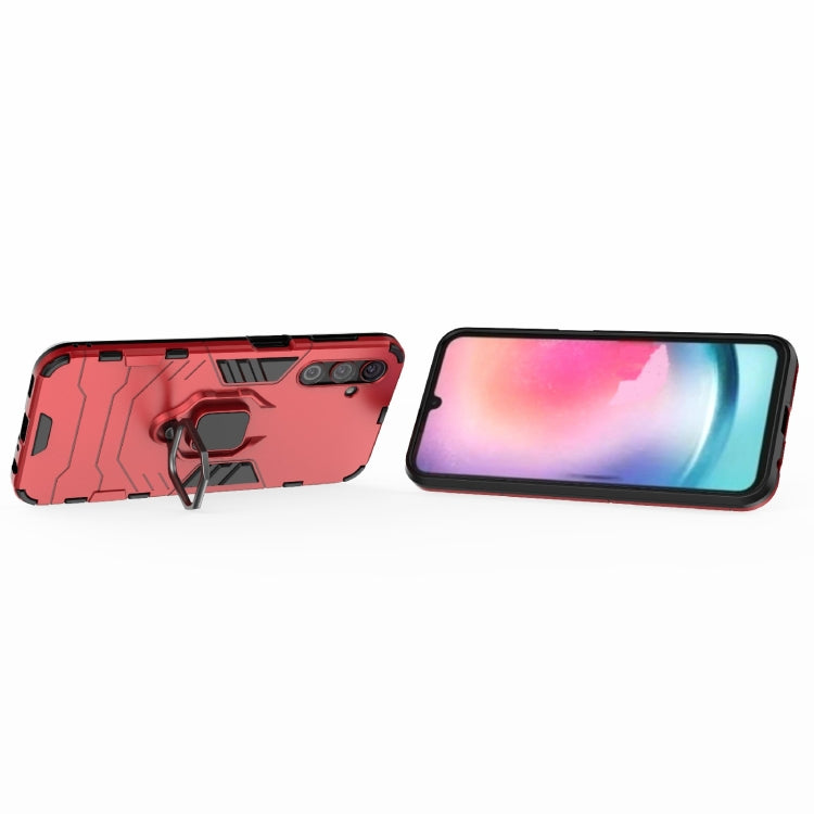 For Samsung Galaxy A24 5G / A24 4G PC + TPU Shockproof Protective Phone Case with Magnetic Ring Holder