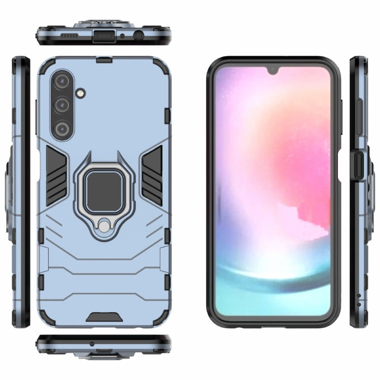 For Samsung Galaxy A24 5G / A24 4G PC + TPU Shockproof Protective Phone Case with Magnetic Ring Holder