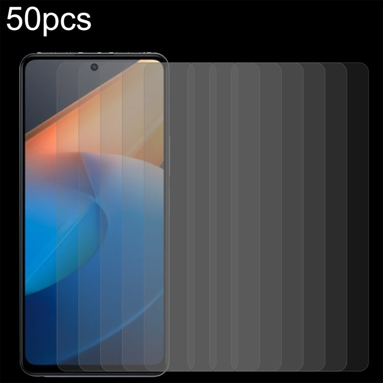For vivo iQOO Z7 / Z7s 50pcs 0.26mm 9H 2.5D Tempered Glass Film