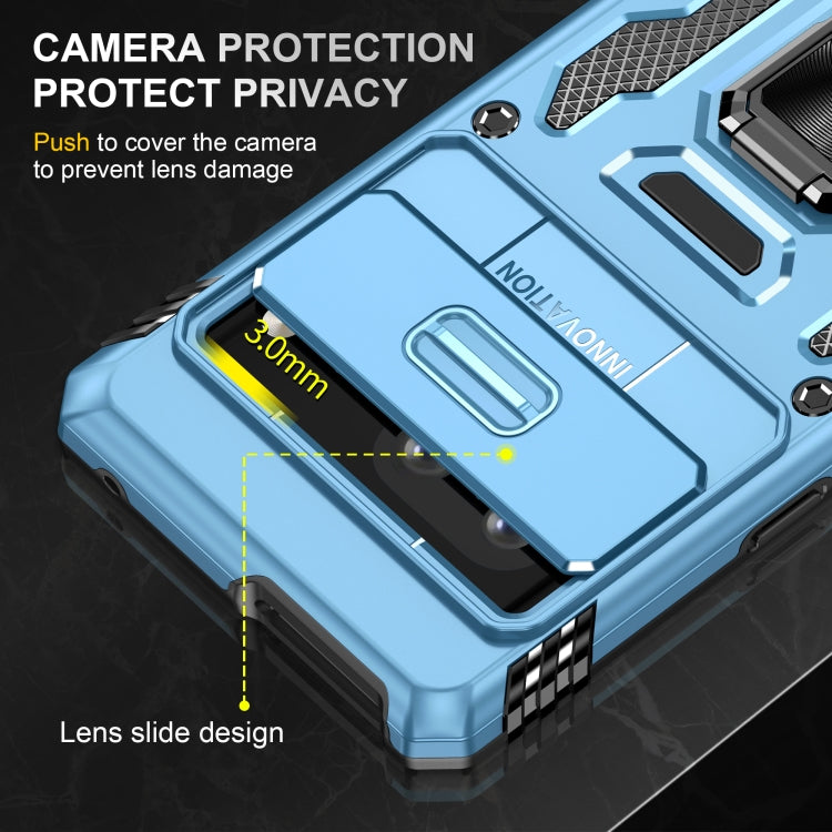 For Google Pixel 7a Armor PC + TPU Camera Shield Phone Case