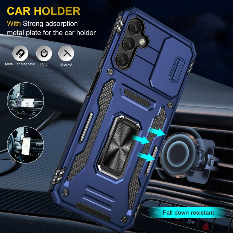 For Samsung Galaxy A34 Armor PC + TPU Camera Shield Phone Case