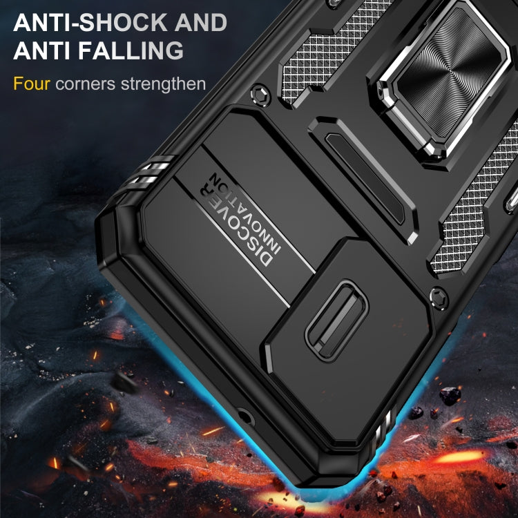 For Samsung Galaxy A34 Armor PC + TPU Camera Shield Phone Case