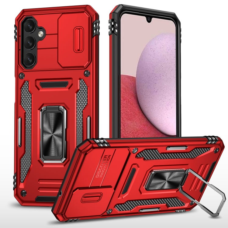 For Samsung Galaxy A34 Armor PC + TPU Camera Shield Phone Case