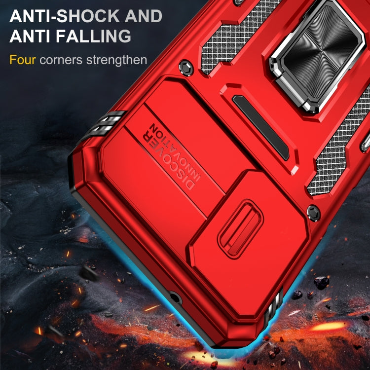 For Samsung Galaxy A34 Armor PC + TPU Camera Shield Phone Case
