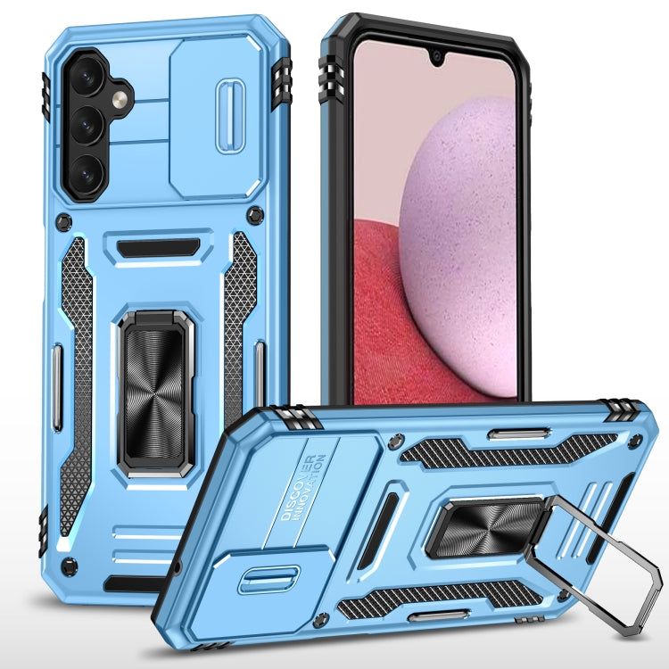 For Samsung Galaxy A34 Armor PC + TPU Camera Shield Phone Case