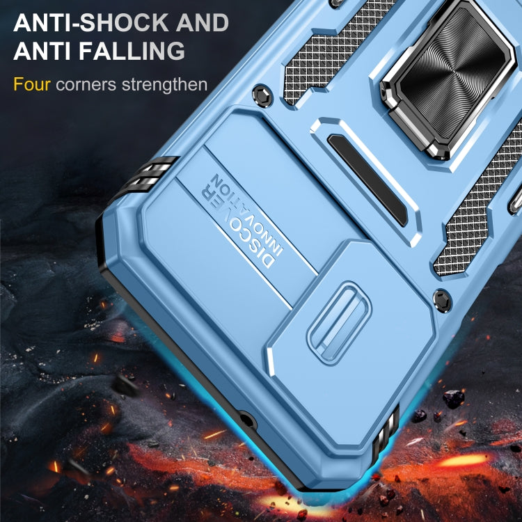 For Samsung Galaxy A34 Armor PC + TPU Camera Shield Phone Case