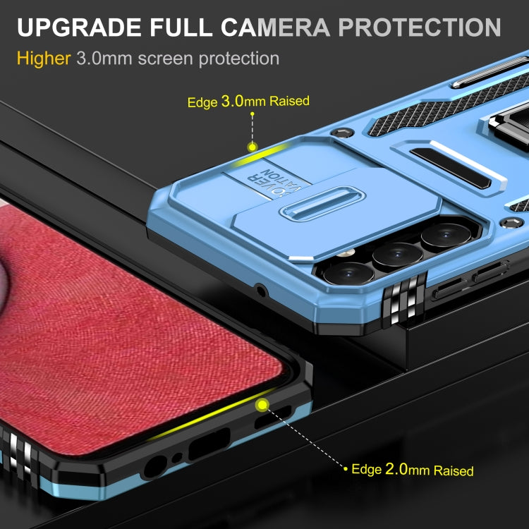 For Samsung Galaxy A34 Armor PC + TPU Camera Shield Phone Case