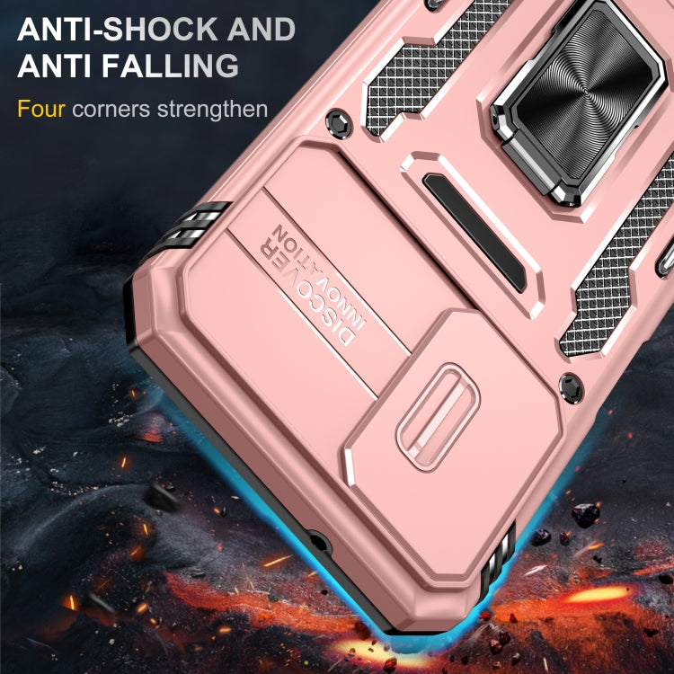 For Samsung Galaxy A34 Armor PC + TPU Camera Shield Phone Case