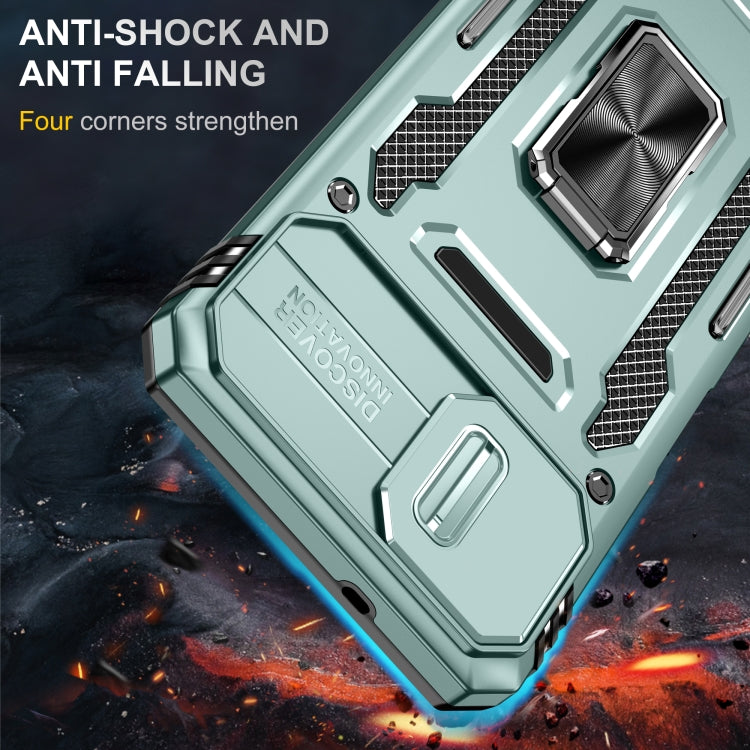 For Samsung Galaxy M13 5G / A04 Armor PC + TPU Camera Shield Phone Case