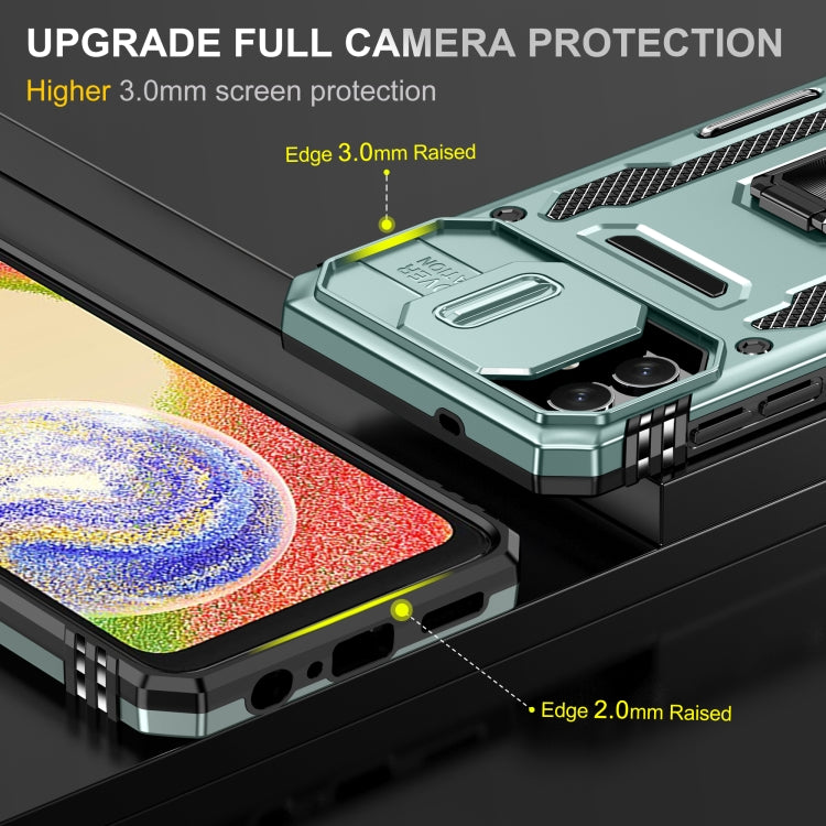 For Samsung Galaxy M13 5G / A04 Armor PC + TPU Camera Shield Phone Case