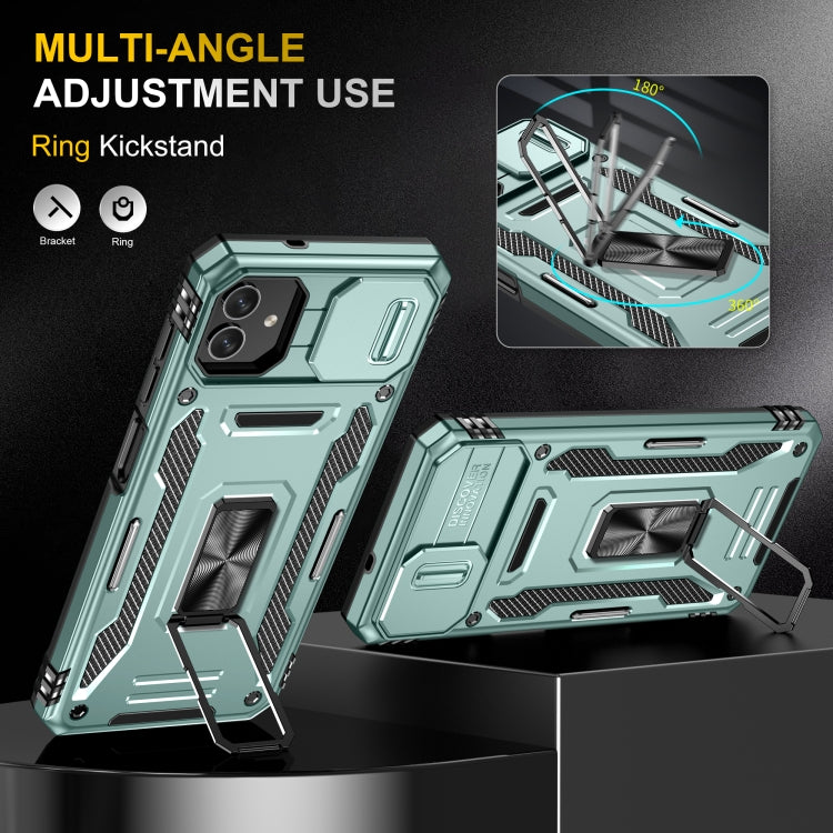 For Samsung Galaxy M13 5G / A04 Armor PC + TPU Camera Shield Phone Case