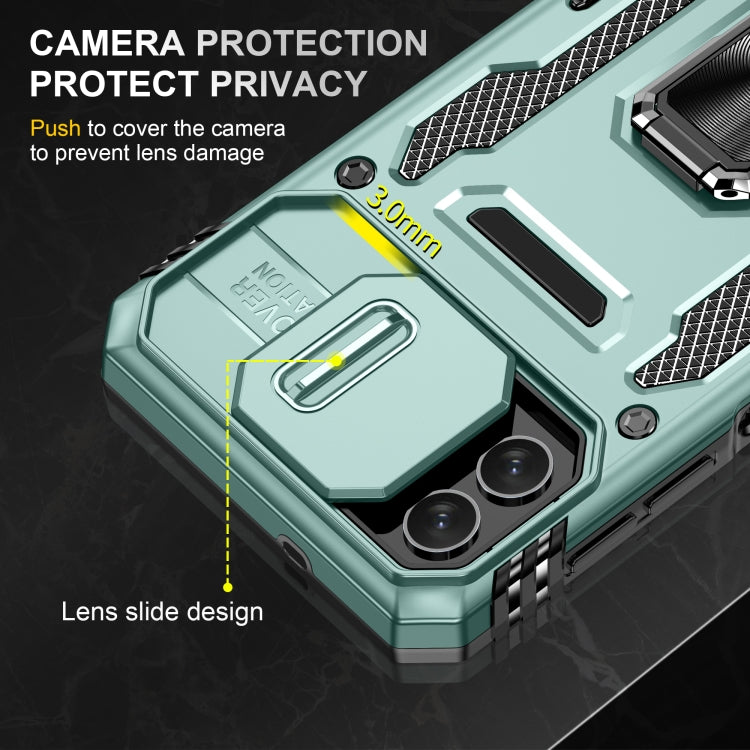 For Samsung Galaxy M13 5G / A04 Armor PC + TPU Camera Shield Phone Case