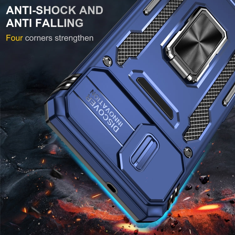 For Samsung Galaxy M13 5G / A04 Armor PC + TPU Camera Shield Phone Case
